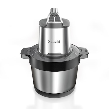 Saachi 8L Electric Chopper NL-CH-571-BK, 1000W Pure Copper Motor, Stainless Steel Bowl, Double Layer Blades, 3 Speed Control, Meat &amp; Vegetable Chopper, Overheat Protection