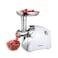 Saachi Meat Grinder NL-MG-966, Electric Meat Mincer with Stainless Steel Blades, Reverse Function, 3 Cutting Plates, Sausage &amp; Kibbeh Attachments, Powerful Motor, Easy Cleaning, Non-Slip Base
