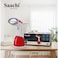 Saachi NL-GS-395-RD Handheld Garment Steamer &amp; Portable Steam Iron &ndash; 1700W, 220ml Removable Water Tank, Stainless Steel Soleplate, 35-Second Fast Heat Up, Continuous Steam Lock.