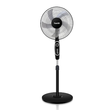 Saachi NL-FN-1743 16-Inch Stand Fan with Powerful Copper Motor, Adjustable Height, 3-Speed Control, Wide Oscillation &amp; 1-Hour Timer
