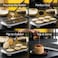 Saachi 2-in-1 Pancake &amp; Mini Crepe Maker NL-CM-1850, 1000W, 6 Non-Stick Cooking Plates (12cm Each), Automatic Temperature Control, Cool-Touch Handles, Includes Ladle &amp; Spatula