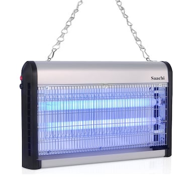 Saachi 30W Insect Killer NL-IK-2430-BK, Indoor &amp; Outdoor Bug Trap with Ultra-Violet Tubes, High Voltage Electric Grid, Removable Tray, and Hanging Hooks