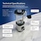 Saachi 2-in-1 Blender with 1.7L Glass Jar, 900ml To-Go Bottle, Pulse Control, Noiseless Operation, and Overheat Protection for Smooth and Efficient Blending NL-BL-4411-BK