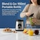 Saachi 2-in-1 Blender with 1.7L Glass Jar, 900ml To-Go Bottle, Pulse Control, Noiseless Operation, and Overheat Protection for Smooth and Efficient Blending NL-BL-4411-BK