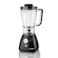 Saachi 3-in-1 Blender NL-BL-4414-BK, 550W, 1.8L Plastic Jar + 1.5L Glass Jar, Grinder Mill, 4-Speed Control, Stainless Steel Blades, Auto Clean, Safety Lock, Multi-Function Blender
