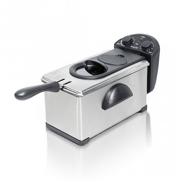 Saachi 3L Deep Fryer NL-DF-4702T-BK, Stainless Steel, Adjustable Temperature, 60-Min Timer, Viewing Window, Removable Inner Pan, Overheat Protection, 2000W