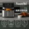 Saachi Versatile 11.0L Air Fryer with 12 Pre-Set Programs, Adjustable Temperature, Stainless Steel Body &amp; Overheat Protection for Healthy Cooking &ndash; NL-AF-4791D-BK