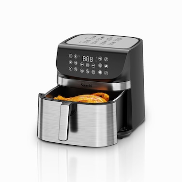 Saachi Versatile 11.0L Air Fryer with 12 Pre-Set Programs, Adjustable Temperature, Stainless Steel Body &amp; Overheat Protection for Healthy Cooking &ndash; NL-AF-4791D-BK