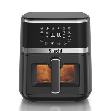 Saachi Digital 5.0L Air Fryer with 6 Pre-Set Programs, Adjustable Temperature and Timer, Tray with Viewing Window, Non-Stick Detachable Basket &amp; Overheat Protection for Healthy Cooking
