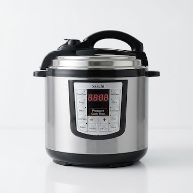 Saachi 8-Litres Electric Pressure Cooker NL-PC-5308, 10 Multi-Cooking Programs, LED Display, 24H Timer, Non-Stick Inner Pot, Stainless Steel Multi Cooker