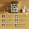 Saachi 20-Bar Espresso Coffee Maker NL-COF-7076D with Digital Touch Display, Single &amp; Double Cup Brewing, 1.6L Water Tank, Adjustable Steam Speed, Milk Frother &amp; Stainless-Steel Body