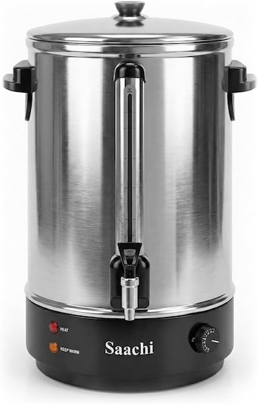 Saachi 30L Electric Water Boiler NL-WB-7330-ST, Stainless Steel Hot Water Urn with Tap, Adjustable Temperature up to 110&deg;C, Auto Shut-Off &amp; Dry Boil Protection, Large 30-Litre Capacity