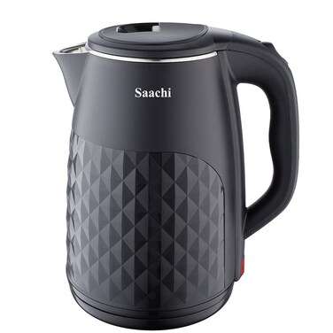 Saachi 2.3L Large Capacity Electric Kettle with Elegant Diamond Texture &ndash; Auto/Manual Shut-Off, 360&deg; Rotating Base, Concealed Heating &amp; Overheat Protection NL-KT-7765-BK