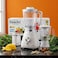 Saachi 3-in-1 Blender NL-BL-4414-WH, 550W, 1.8L Plastic Jar + 1.5L Glass Jar, Grinder Mill, 4-Speed Control, Stainless Steel Blades, Auto Clean, Safety Lock, Multi-Function Blender
