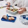 LocknLock To Go 3-in-1 Lunchbox (Blue) - BPA-Free, Airtight Container with Cutlery for On-the-Go Meals