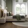Tranquil Twist Tufted Upholstered Large Twin Size Bed (140 X 190 CM) Off White Color