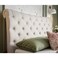 Tranquil Twist Tufted Upholstered Large Twin Size Bed (140 X 190 CM) Off White Color