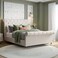 Tranquil Twist Tufted Upholstered Large Twin Size Bed (140 X 190 CM) Off White Color