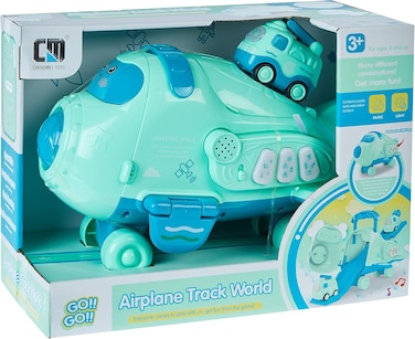 Chengmei Toys Airplane Track World - Space Series (Green), With Music Tracks And Light