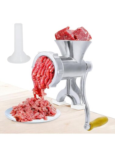 Zarmanuae Manual Meat Grinder, Sausage Filler, 3 in 1 Clamp on Hand Grinder, Multifunctional Grinding Machine, Home and Restaurant Use For Beef, Chicken, Chili, Dishwasher Safe