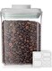 Premium Food Storage Airtight Containers Qt Pop Up Food Formula Container With Lids, Bpa-Free One Button Open Stackable Container for Coffee Tea Brown Sugar Cereals, Pack of 3, Capacity ( 1200ml x 1 + 2000ml x 1 + 3300 x 1)