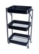 3-Tier Shelf Black 80x40x30cm
