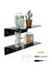 Sezanrpt 30 cm Small Black Wall Shelves, Set of 2, Acrylic Floating Shelf for Wall, Wall Mounted Display Shelf for Bedroom, Living Room, Funko Pop Shelves, Smart Speaker
