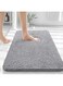KALEDE&reg; Bathroom Rugs,80x50 cm Extra Soft Absorbent Chenille Bath Rugs, Rubber Backing Quick Dry, Machine Washable Bath Mats for Bathroom Floor, Tub and Shower, Home Decor Accessories, Grey