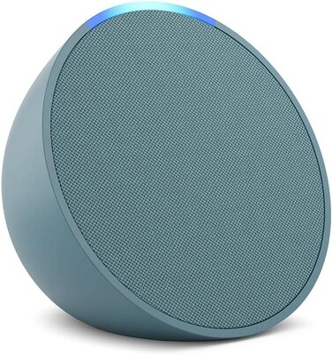 Echo Pop   Full sound compact Wi-Fi &amp; Bluetooth smart speaker with Alexa   Use your voice to control smart home devices, play music or the Quran, and more (speaks English &amp; Khaleeji)   Teal
