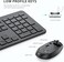iClever GK08 Wireless Keyboard and Mouse Combo - Full-Size Ergonomic Keyboard with Number Pad, 2.4G USB, Quiet Click, 3-Level DPI, Rechargeable, Slim Design for Windows/Mac (Black)
