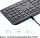 iClever GK08 Wireless Keyboard and Mouse Combo - Full-Size Ergonomic Keyboard with Number Pad, 2.4G USB, Quiet Click, 3-Level DPI, Rechargeable, Slim Design for Windows/Mac (Black)
