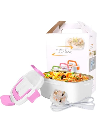 Electric lunch box for fresh hot food, 40 Watt - Pink