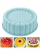 Excefore Charlotte Cake Pan Silicone, 18cm Nonstick Round Cake Molds for Cheesecake, Chocolate Cake, Brownie, Tart, Pie, Flan, Bread Baking Pans, Nordic Green
