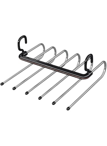 SYOSI Pants Hangers, Metal Wardrobe Storage Hanger Non-Slip Design Space Saving for Pants Jeans Skirts Scarves