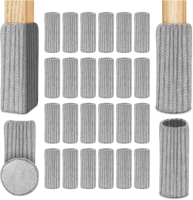 Marrkhor Chair Leg Socks, 20Pcs Knitted Chair Socks Double Thickness Furniture Leg Sock Legs Floor Protectors for Desks Moving Easily and, Furniture Hardware