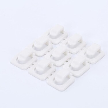 Marrkhor 18pcs Cable Organizer Clips Self-Adhesive, Wire &amp; Cord Management Holder for Wall Desk Office and Home (White)