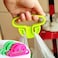 Marrkhor 2 Pcs Yellow Plastic Portable Shopping Bag Hanger Hook Holder