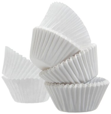 Marrkhor &nbsp;Wraps Paper, White, Mini Baking Cups, 100 Count