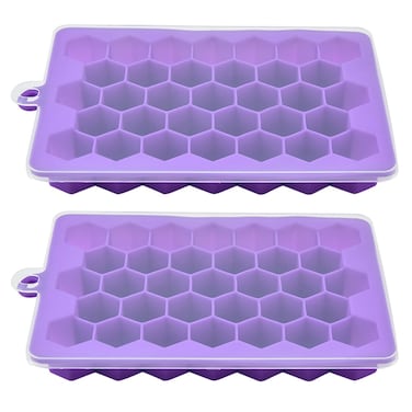 Marrkhor 3-Piece Silicone Ice Tray Mold With Removable Lid