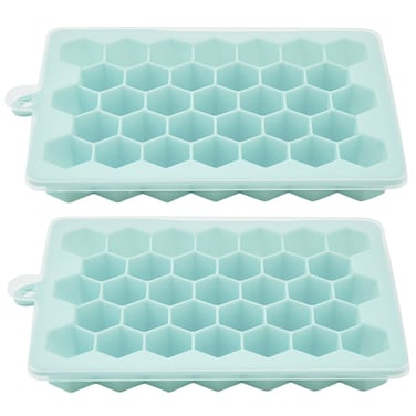 Marrkhor 2-Piece Silicone Ice Tray Mold With Removable Lid