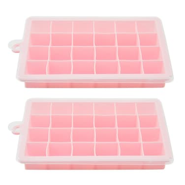 Marrkhor 1-Piece Silicone Ice Tray Mold With Removable Lid