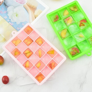 Marrkhor 3-Piece Silicone Ice Tray Mold With Removable Lid