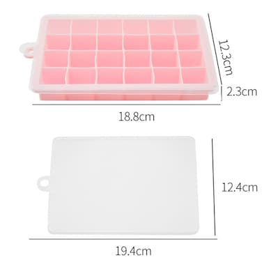 Marrkhor 4-Piece Silicone Ice Tray Mold With Removable Lid