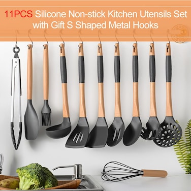 Marrkhor Kitchen Utensils Set 11Pcs Silicone Non-stick Cooking Utensils Set