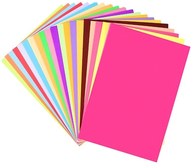 Marrkhor 100Pcs A4 Size Origami Craft Paper Colored Art Paper Diy Sheet Decals For Kids Children Kindergarten