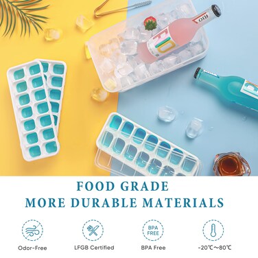 Marrkhor Ice Cube Tray with Lid&nbsp;(Pack of 1) multicolor