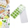 Marrkhor 1 Pc Covered Ice Cube Tray Set With 14 Ice Cubes Molds Flexible Rubber Plastic