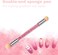 Marrkhor Sponge Gradient Nail Art Brush, Sponge Nail Pen, Stippling Brush Applicator 4 Replacement Heads Pigment DIY Creative Nail Art Tools Accessories