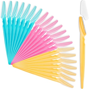 Marrkhor Eyebrow Razor, 12-Piece Women Trimmer Dermaplaning Eyebrow Shaper Tool for Rimming and Shaping Eyebrows Multicolor