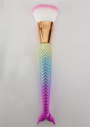 Marrkhor 2-Piece Fish Makeup Brush Cosmetic Blush Eyeshadow Slim Fish Tail Make Up Brush (Multicolour)